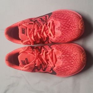 Women’s NIKE ZOOM WINFLO 5 Athletic Running Shoes Red Orange Sz.10. Used good